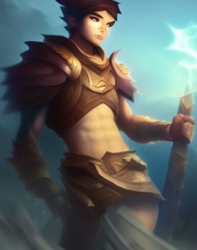 A boy that is standing in the rock