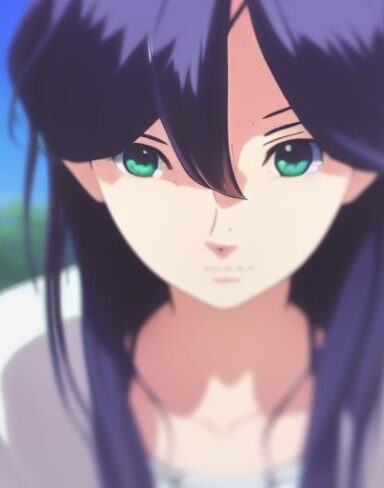 A close up of a anime person with beautiful face and long hair