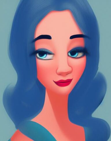 A digital painting of a woman