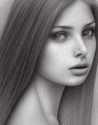 A drawing of a gorgeous girl