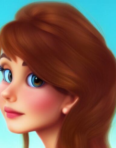 A girl with brown hair