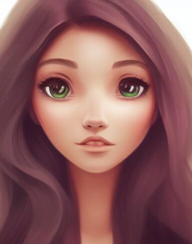 A girl with long hair