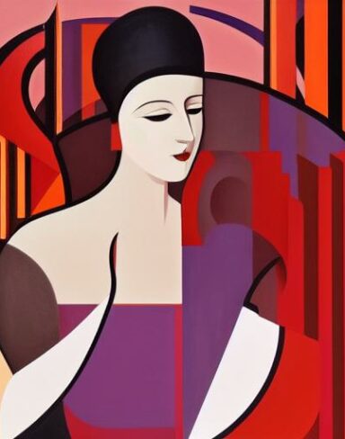 A painting of a woman