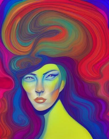 A painting of a woman