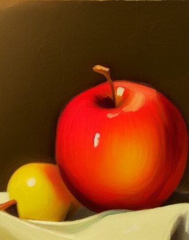 A painting of apples