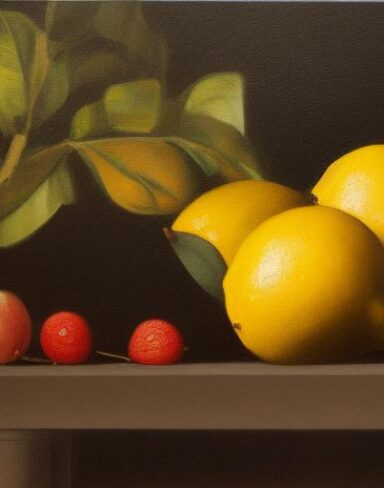 A painting of fruits