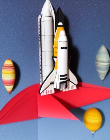 Joyful layered paper art