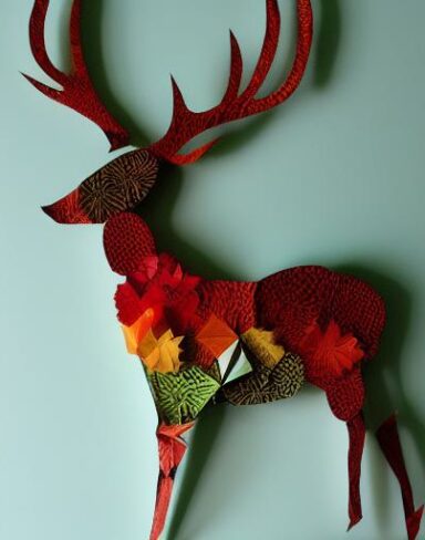 Paper cut of a deer