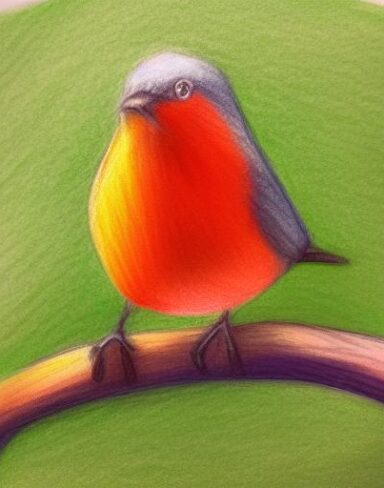 Small colorful bird sitting on top of a tree branch