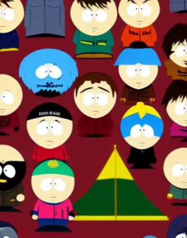 South park cartoon characters from animated film