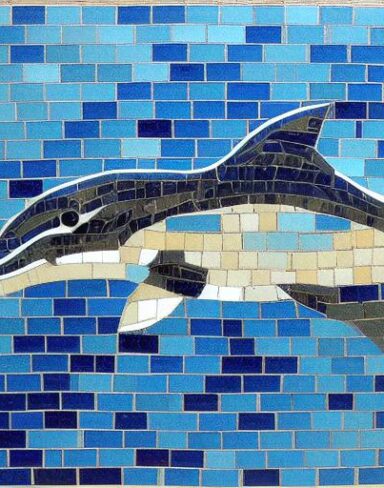 A dolphin in the costal inspired by Charles Ginner