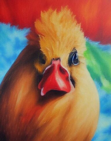 A hen animal painting