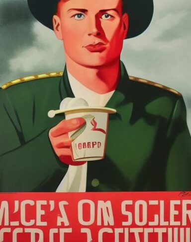 A man holding a cup of ice cream