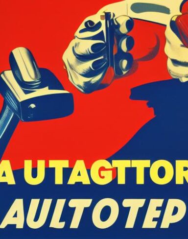 A vintage poster advertising auto service