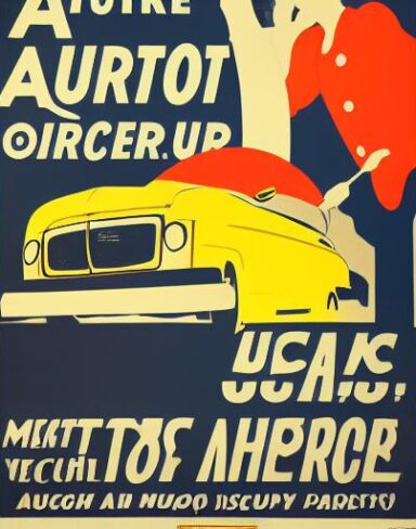 A vintage poster of auto service