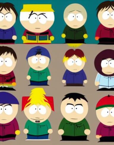 Cartoon characters south park of American animated television