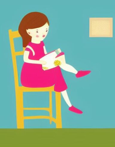 Girl sitting on a chair