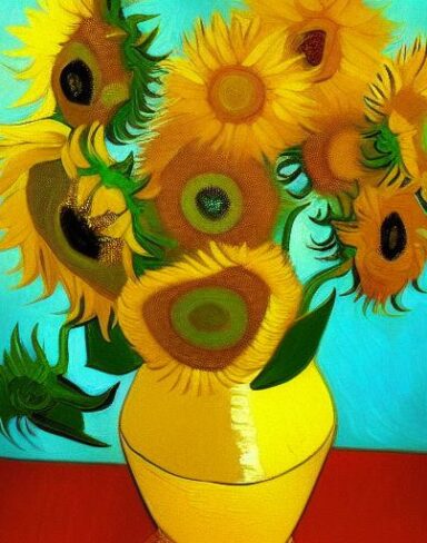 Painting of sunflowers