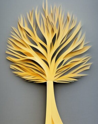 Paper art of a tree