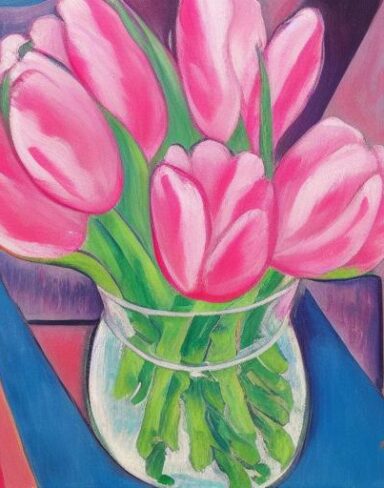 Pink flowers in a vase