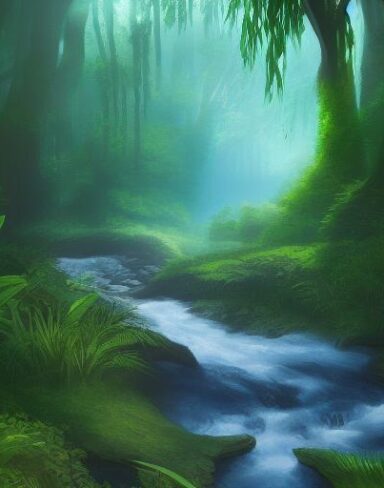 Stream running through the forest