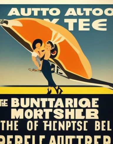 The vintage poster of an auto service