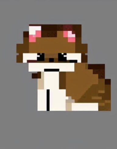 A brown cat sitting on top of a white surface