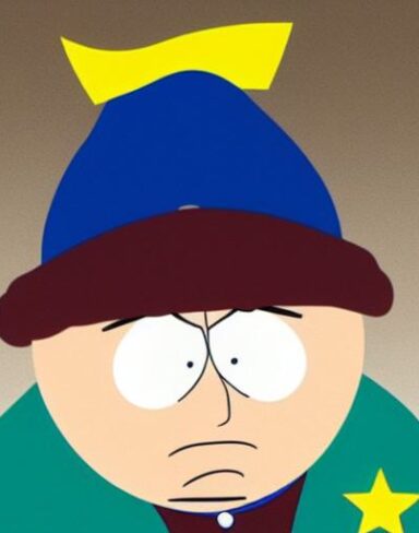 A cartoon character of south park from American TV show