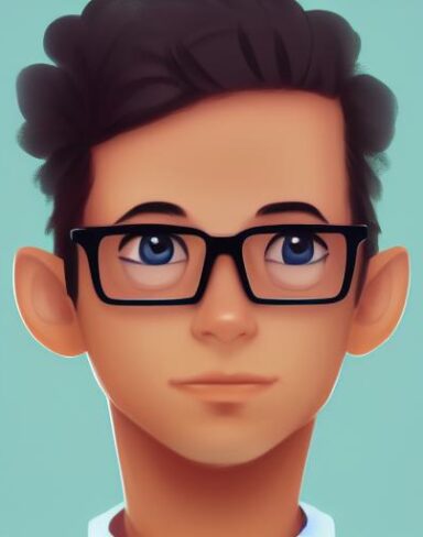 A close up of a boy wearing a glasses