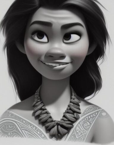 A close up of a person wearing a necklace