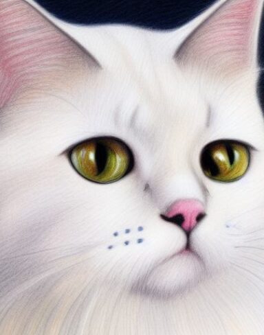 A close up of a standing cat