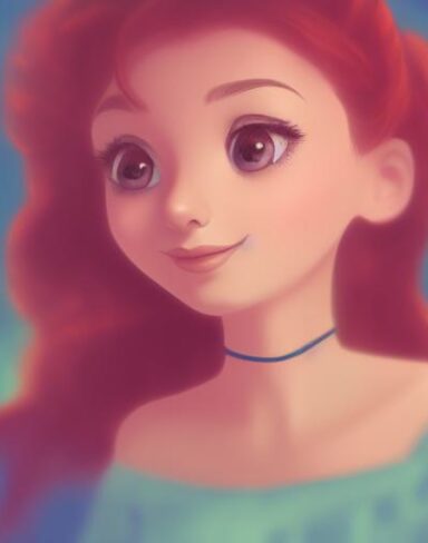 A girl looking to the side