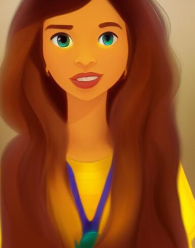 A girl with a yellow shirt