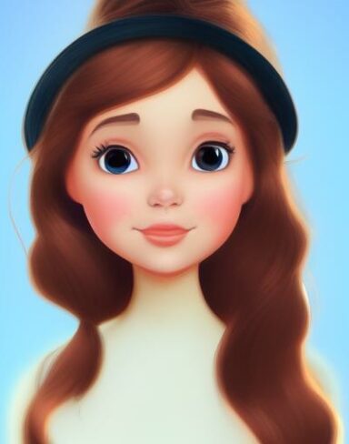 A girl with brown hair