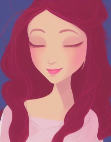 A girl with long hair