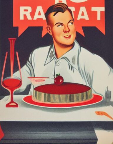 A man holding a wine glass in front of a plate of cake