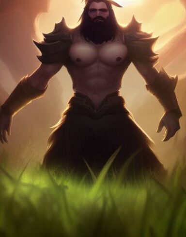 A man that is standing in the grass