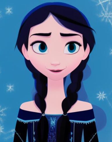 A person with black long hair