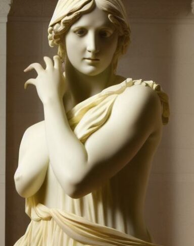 A statue of one woman