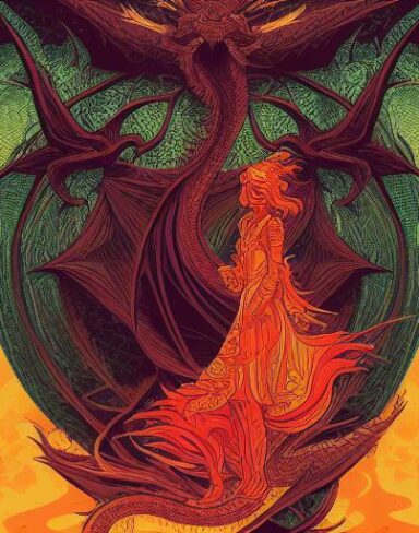 A woman that meets a dragon