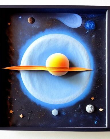 Dark layered paper art