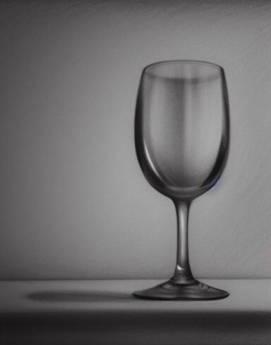 Drawing of water glass on the table