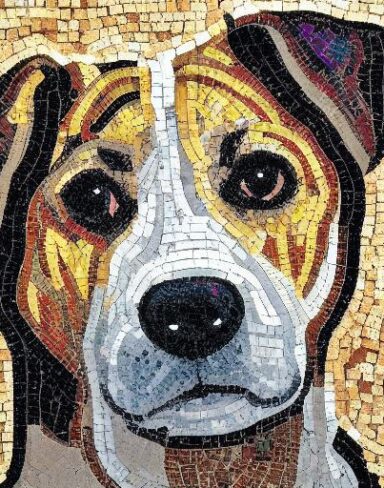 Mosaic of a dog