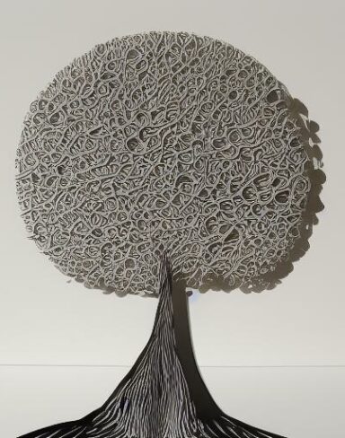 Paper art of a tree