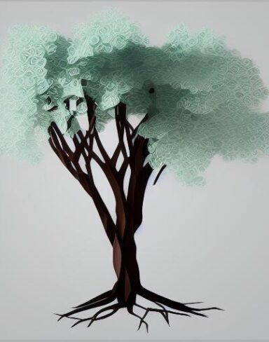 Paper art of a tree