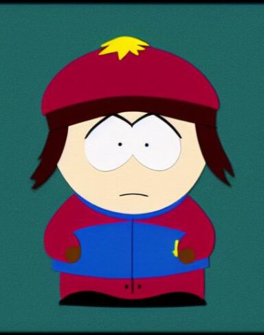South park cartoon character from a tv animated story