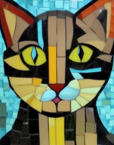 The mosaic of a cat