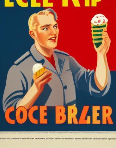 A man holding an ice cream