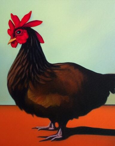 A painting of hen