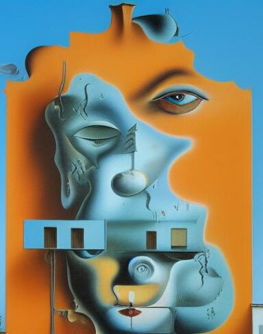 A painting on the side of a building